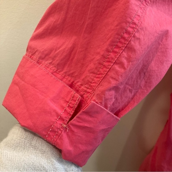 OSKA Sz 2 (Sz 8/10) Hot Pink Pocket Funnel Neck Oversized Buttoned Dress - Picture 4 of 14